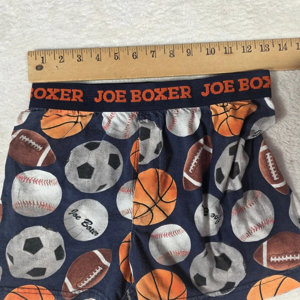 Joe Boxer Briefs Boys XL 18/20‎ Navy Blue  Sports Print Cotton Trunks Underwear